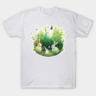 Watercolor Easter Bunny Trio T-Shirt